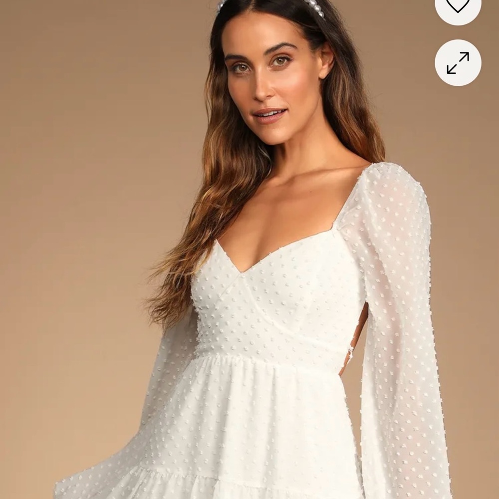 Brand new with tags white graduation dress Lulus size large